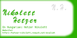 nikolett hetzer business card